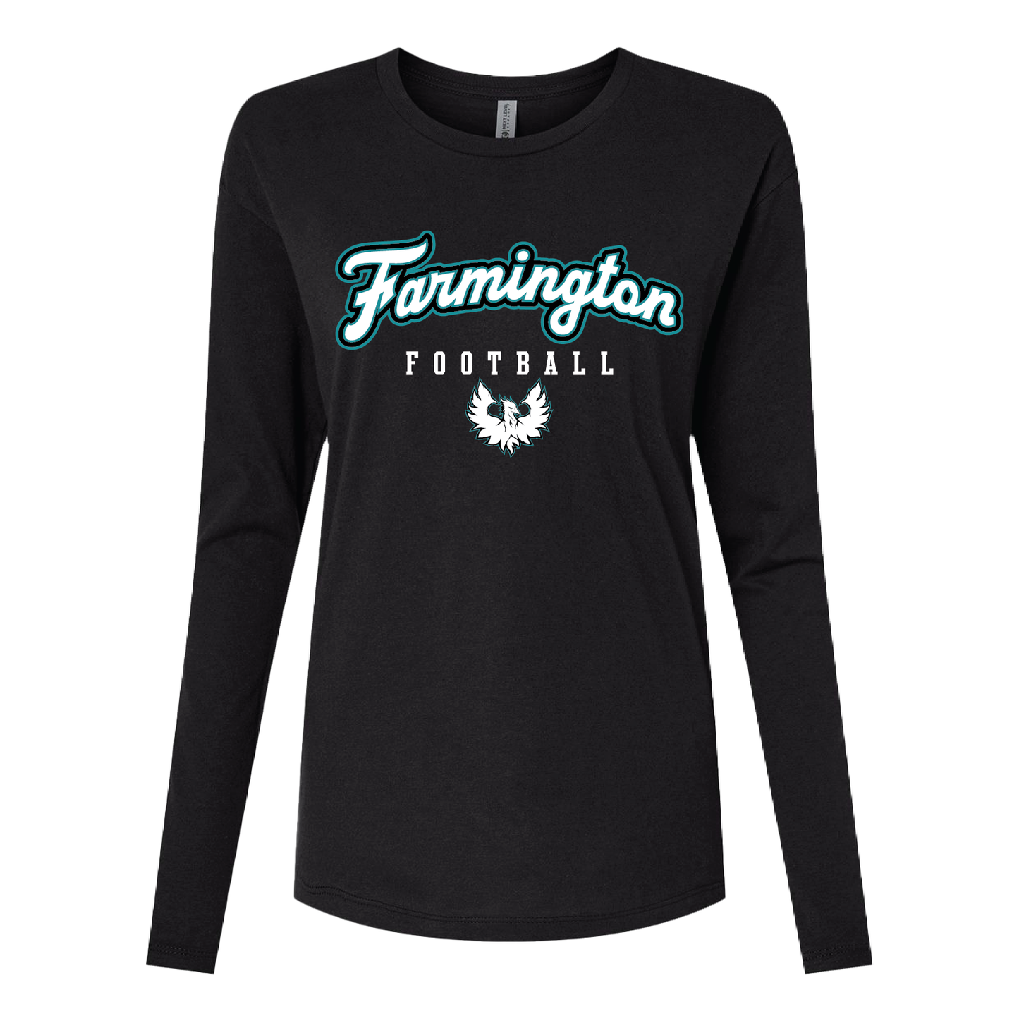 Farmington Football Script W/Phoenix Logo - Mens | Womens | Youth Long Sleeve T-Shirt