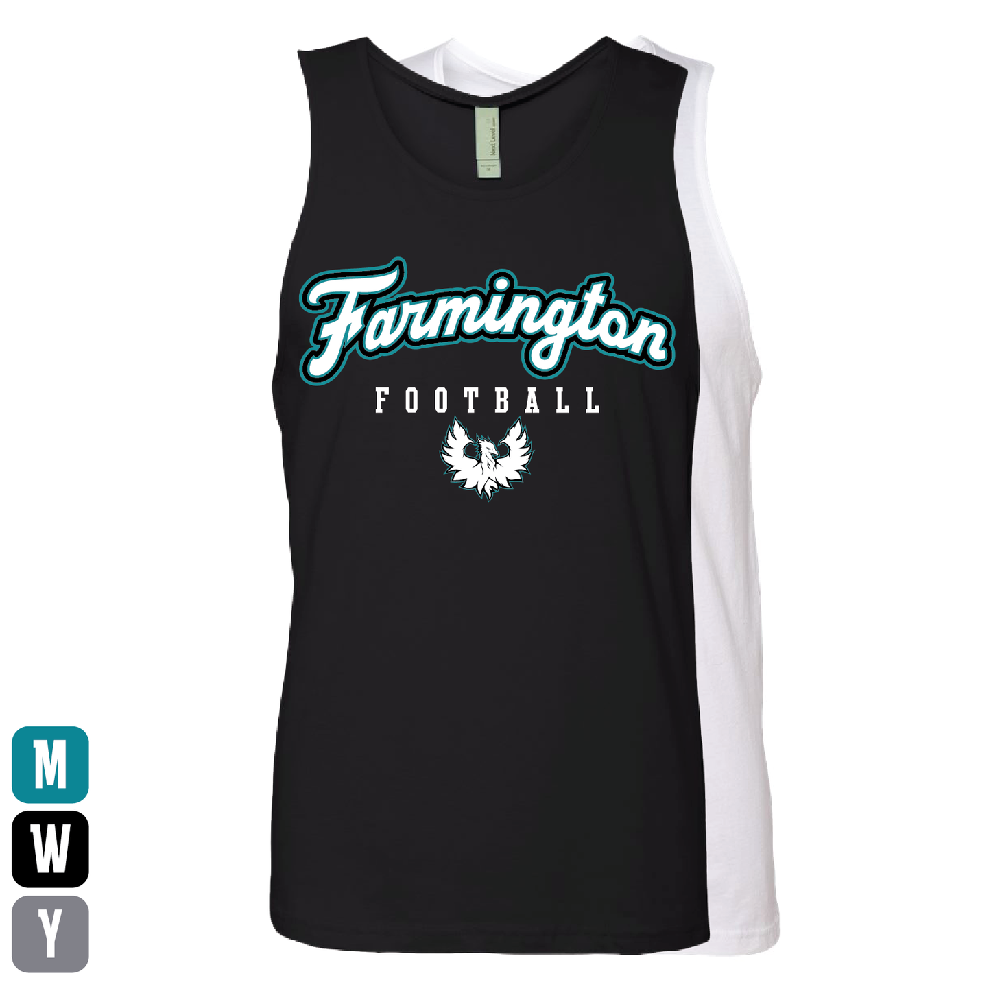 Farmington Football Script W/Phoenix Logo - Mens | Womens | Youth Tank Top