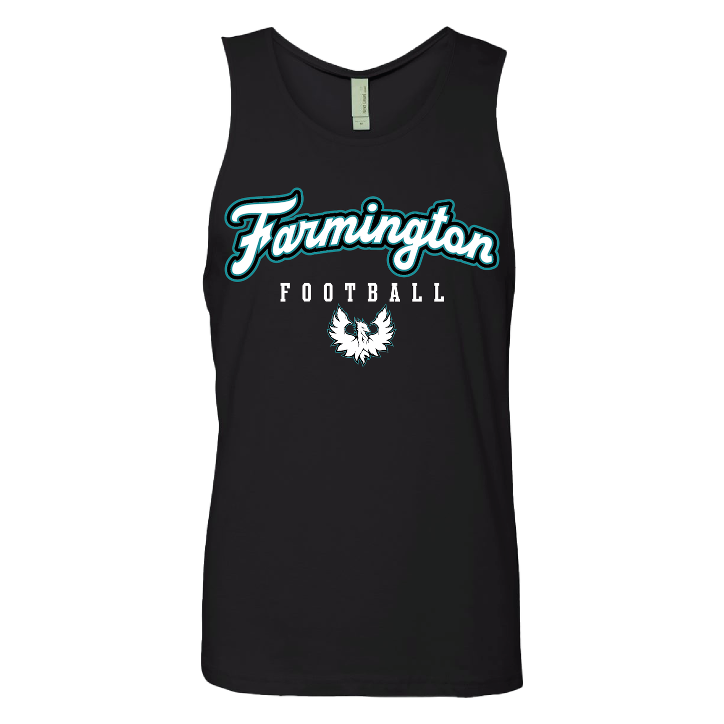 Farmington Football Script W/Phoenix Logo - Mens | Womens | Youth Tank Top