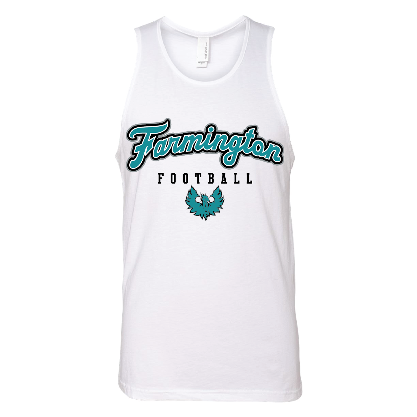 Farmington Football Script W/Phoenix Logo - Mens | Womens | Youth Tank Top