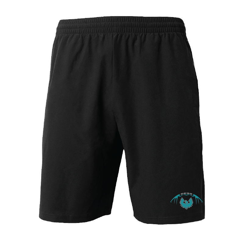 Football W/Teal Phoenix Logo - Mens Woven Pocketed Short