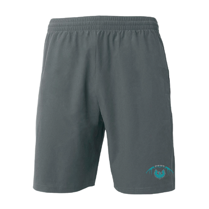 Football W/Teal Phoenix Logo - Mens Woven Pocketed Short