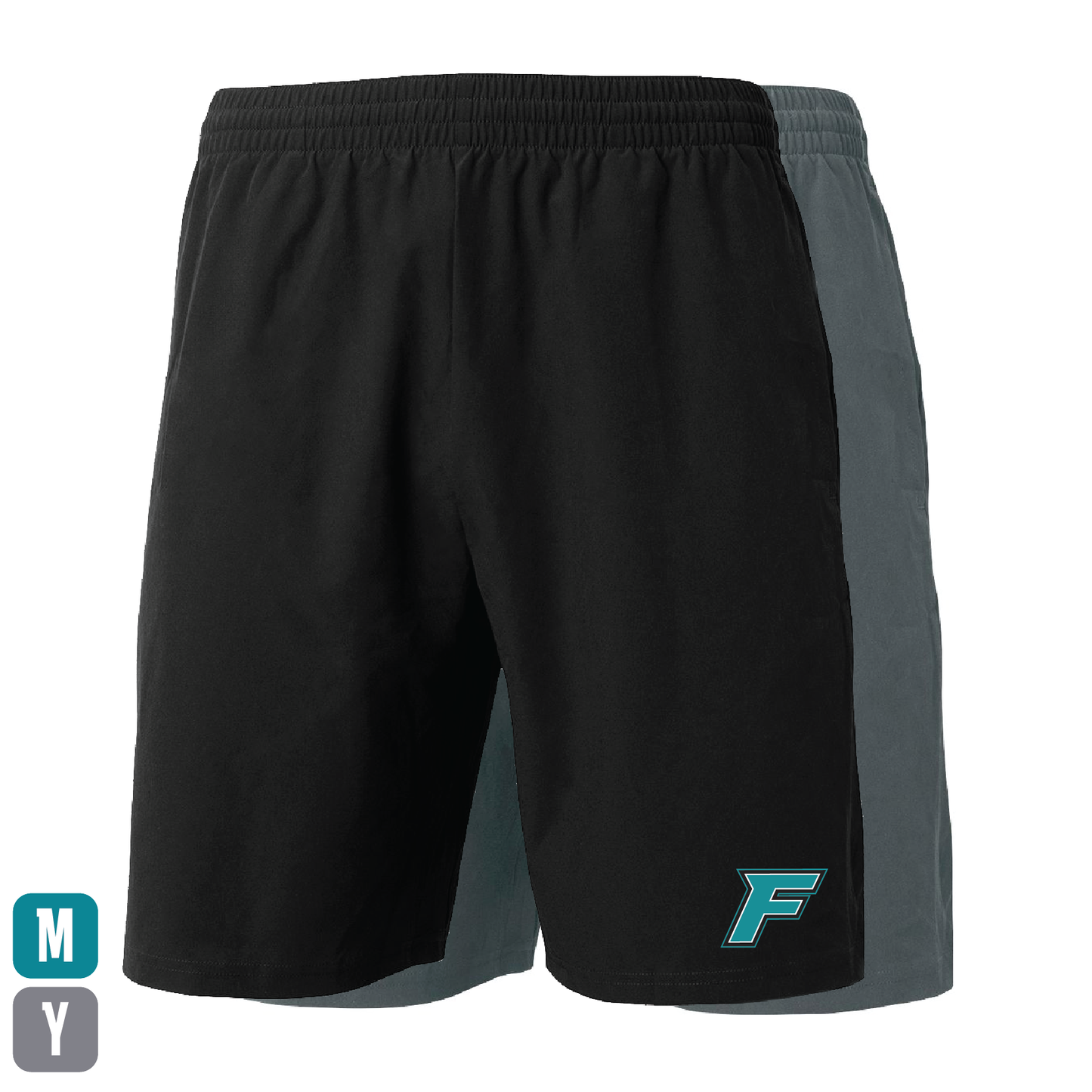 F Logo  - Mens Woven Pocketed Short