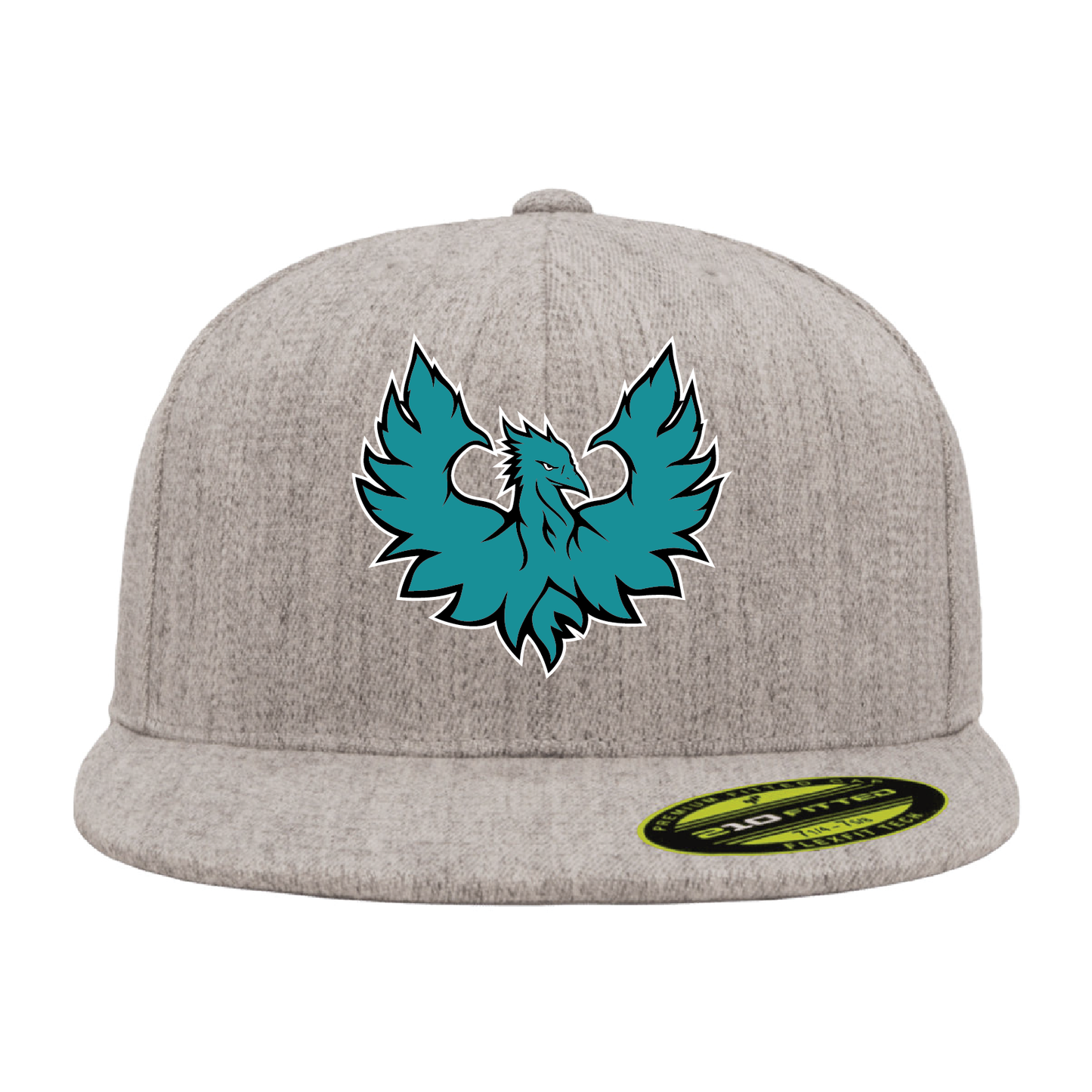 Teal Phoenix Logo - Flat Bill Flexfit