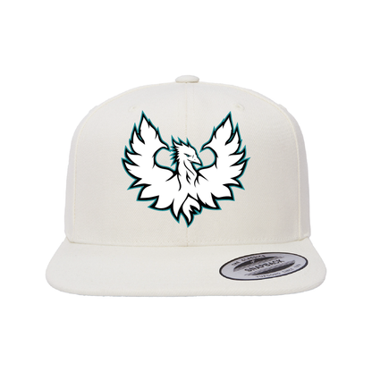White Phoenix Logo - Flat Bill Snapback