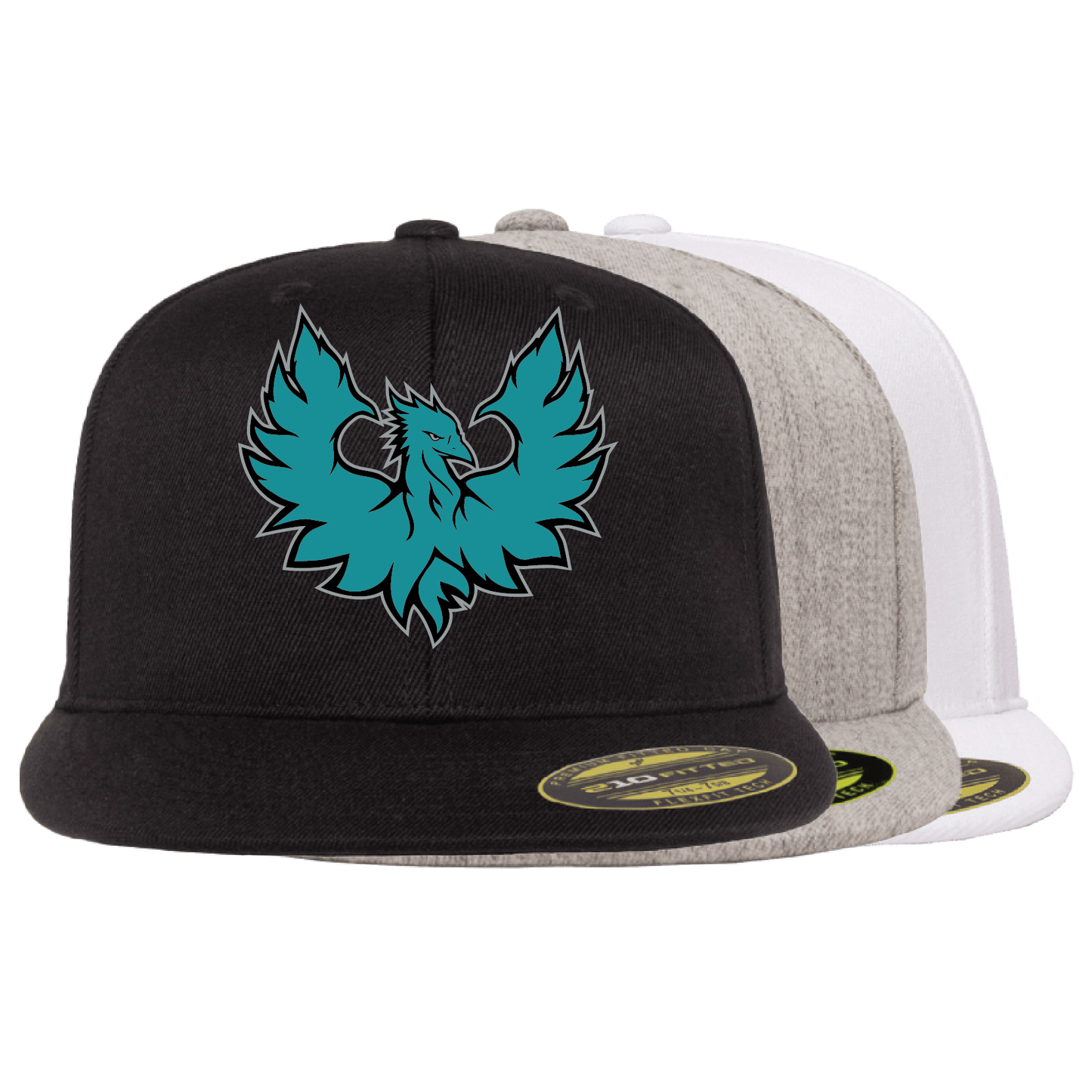 Teal Phoenix Logo - Flat Bill Flexfit