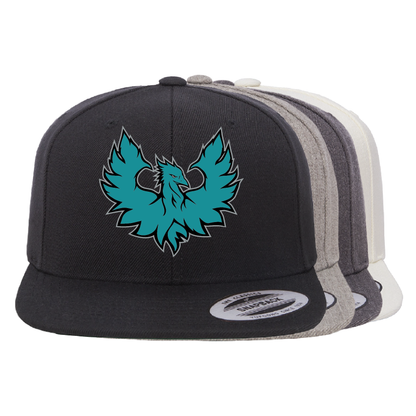 Teal Phoenix Logo - Flat Bill Snapback