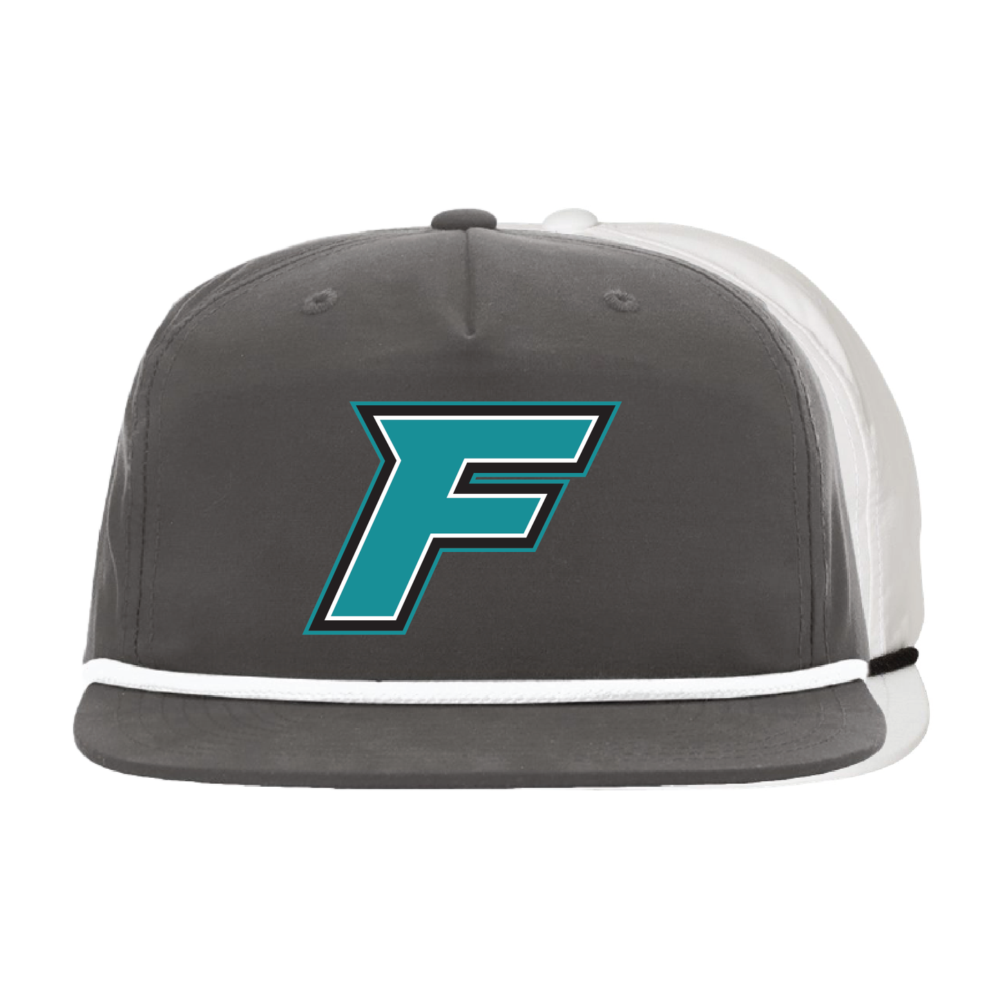 F Logo - 5 Panel High Profile Relaxed Cotton Blend Rope Hat