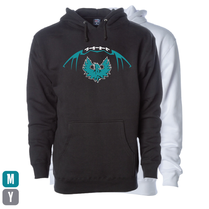 Football W/Teal Phoenix Logo - Adult | Youth Hoodie