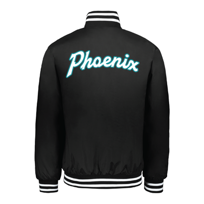 Teal Phoenix Logo - Mens Black Heritage Jacket