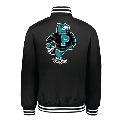 Football W/Teal Phoenix Logo - Mens Black Heritage Jacket