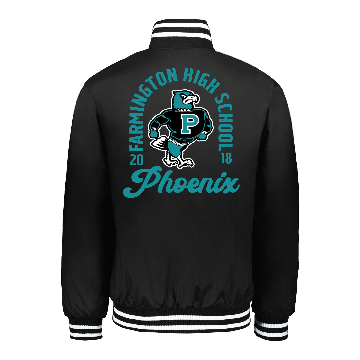 Football W/White Phoenix Logo - Mens Black Heritage Jacket