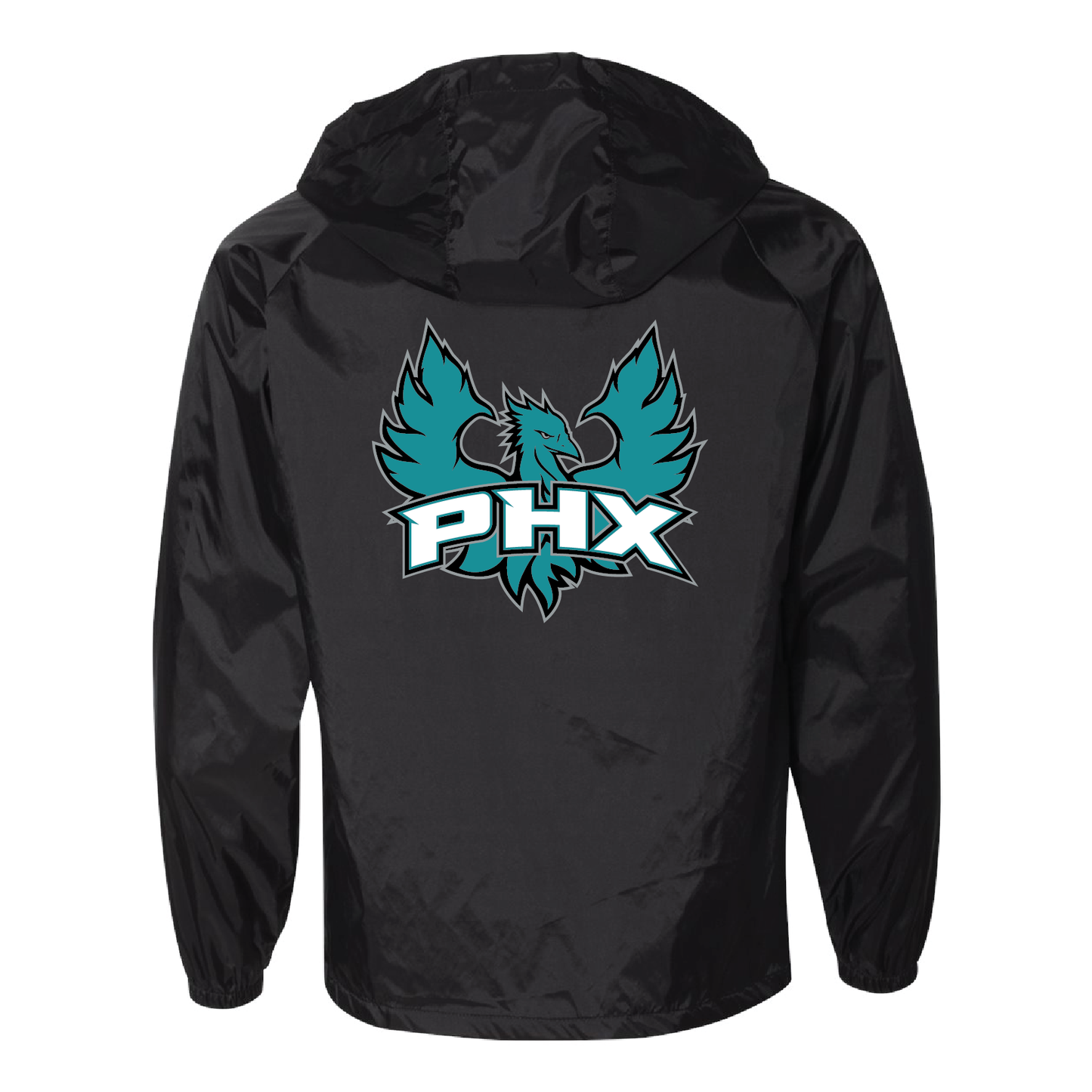 Teal Phoenix Logo - Mens Hooded Coach's Jacket