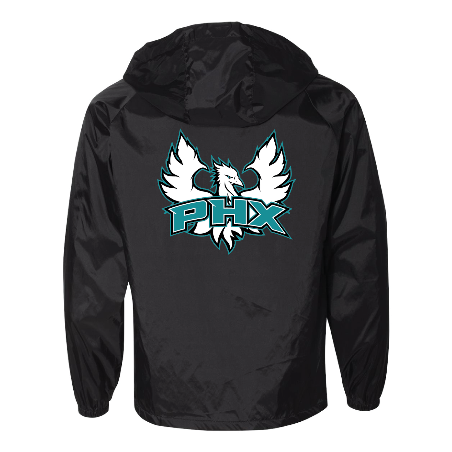 Teal Phoenix Logo - Mens Hooded Coach's Jacket