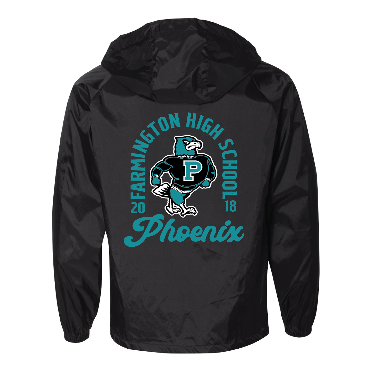 Teal Phoenix Logo - Mens Hooded Coach's Jacket