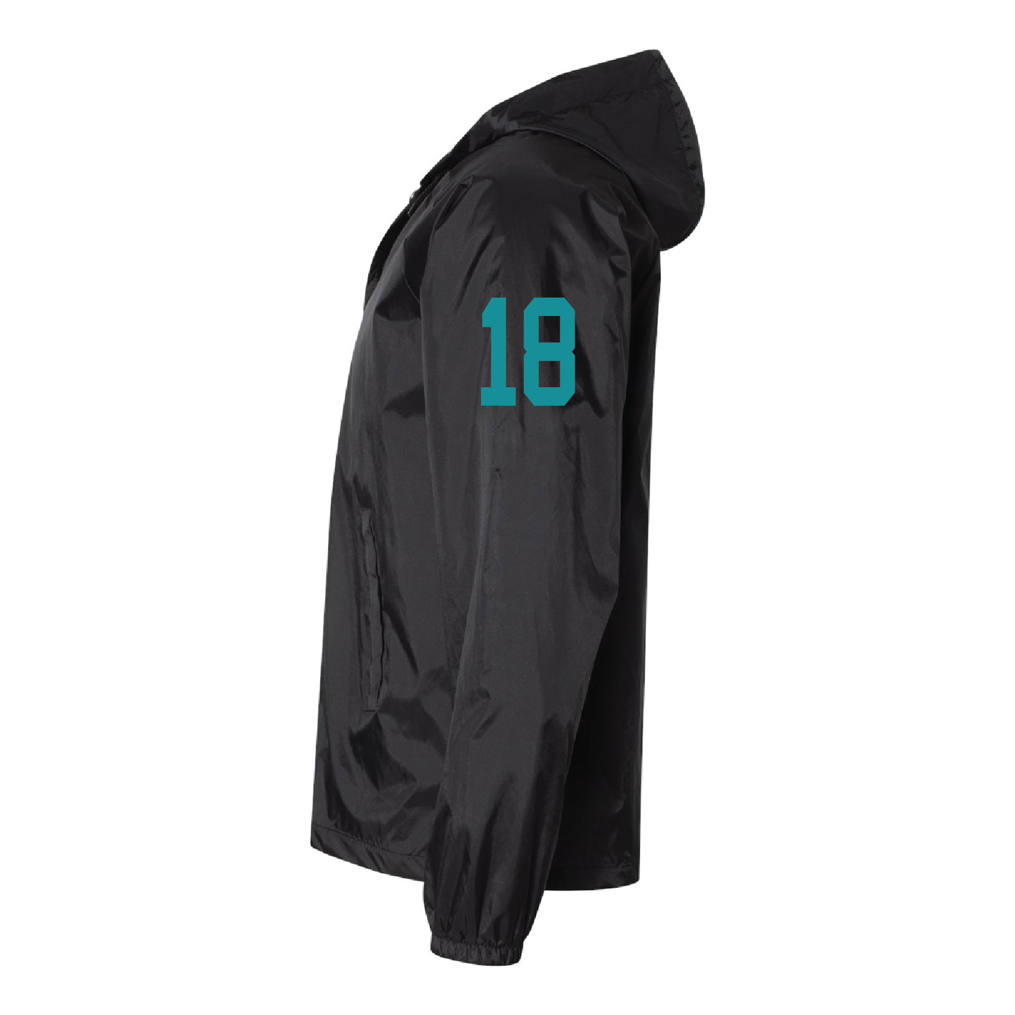 Teal Phoenix Logo - Mens Hooded Coach's Jacket