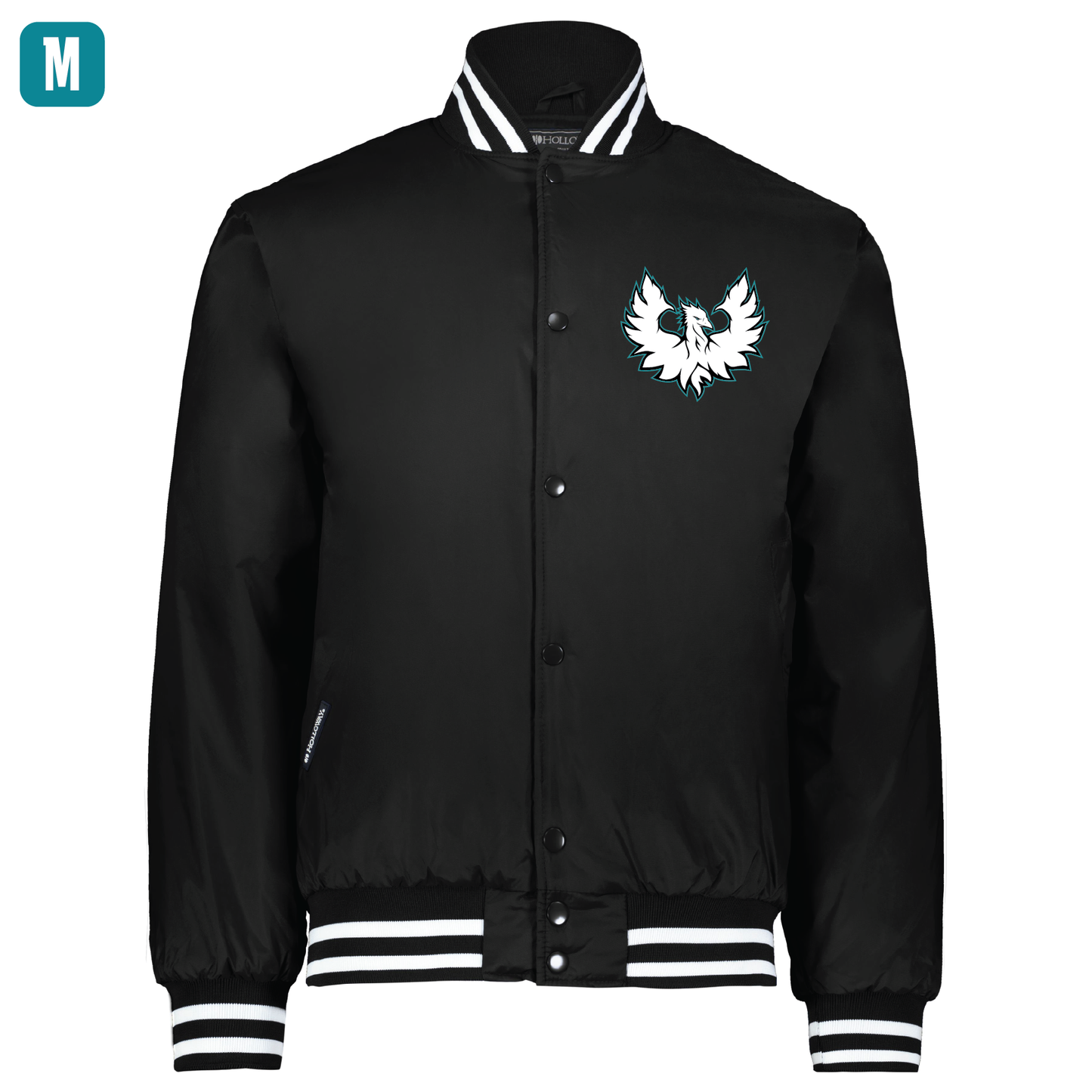 White Phoenix Logo - Mens Black Heritage Jacket