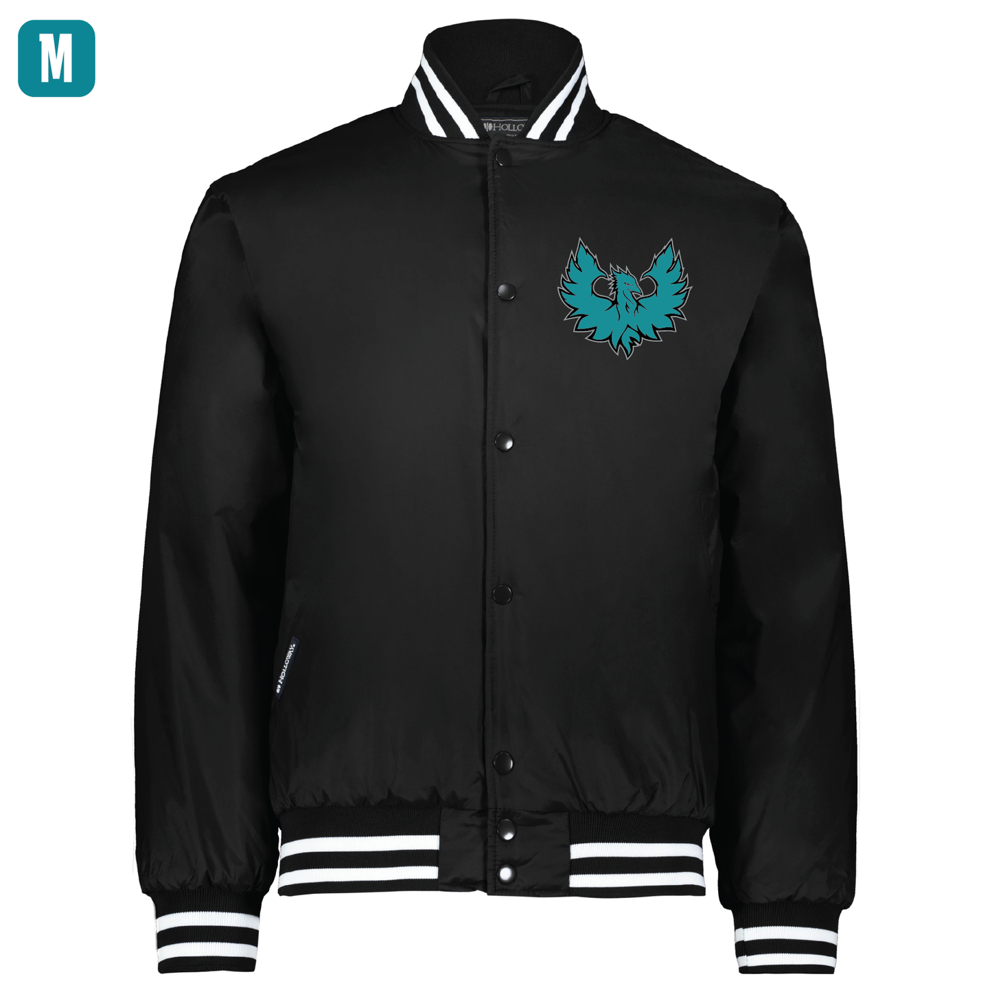 Teal Phoenix Logo - Mens Black Heritage Jacket