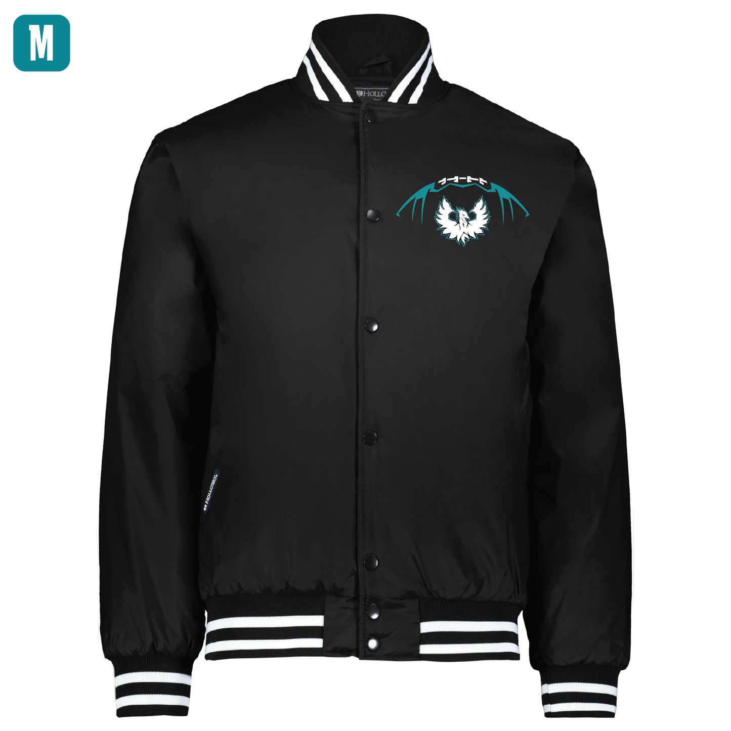 Football W/White Phoenix Logo - Mens Black Heritage Jacket