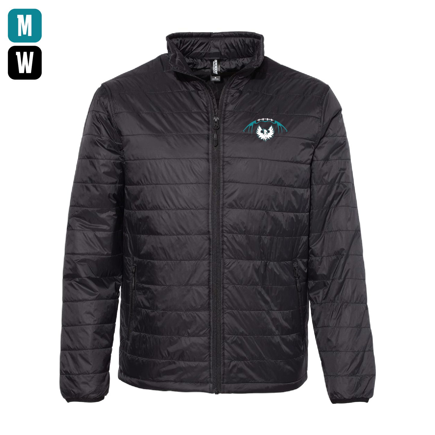 Football W/White Phoenix Logo - Mens | Womens Puffer Jacket