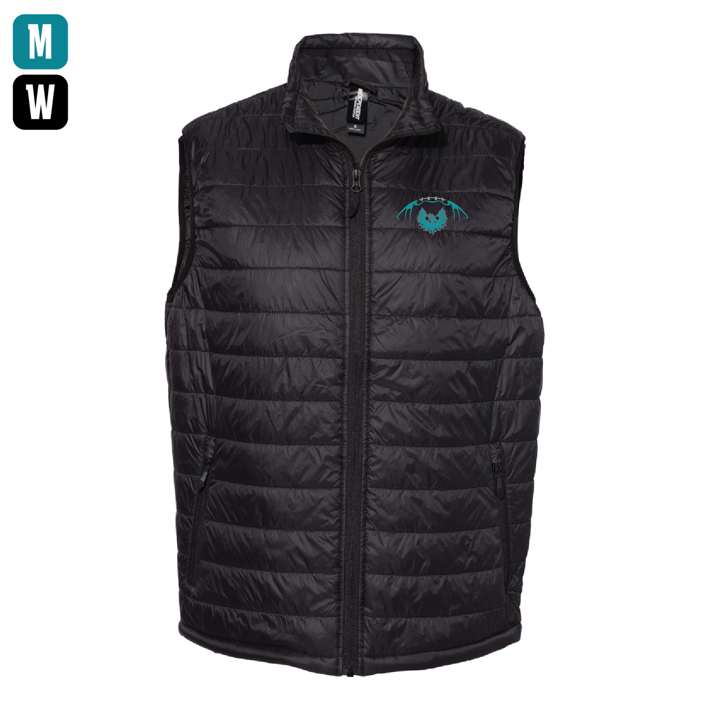 Football W/Teal Phoenix Logo - Mens | Womens Puffer Vest