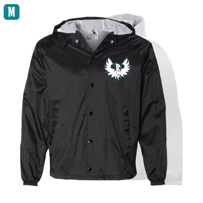 White Phoenix Logo - Mens Hooded Coach's Jacket