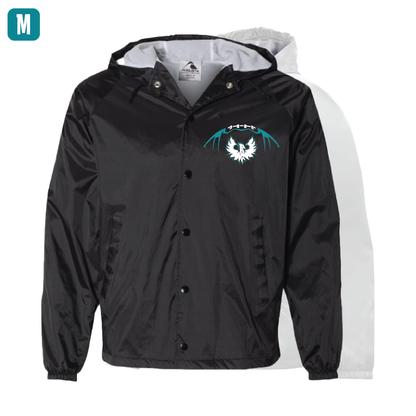 Football W/White Phoenix Logo - Mens Hooded Coach's Jacket