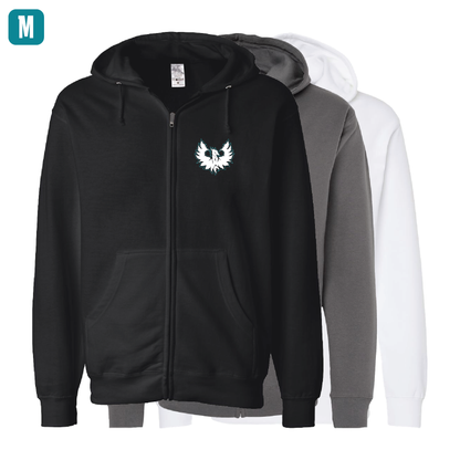 White Phoenix Logo - Adult Sponge Fleece Full-Zip Hoodie