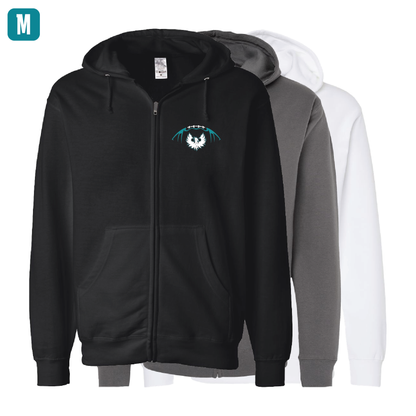 Football W/White Phoenix Logo - Adult Sponge Fleece Full-Zip Hoodie