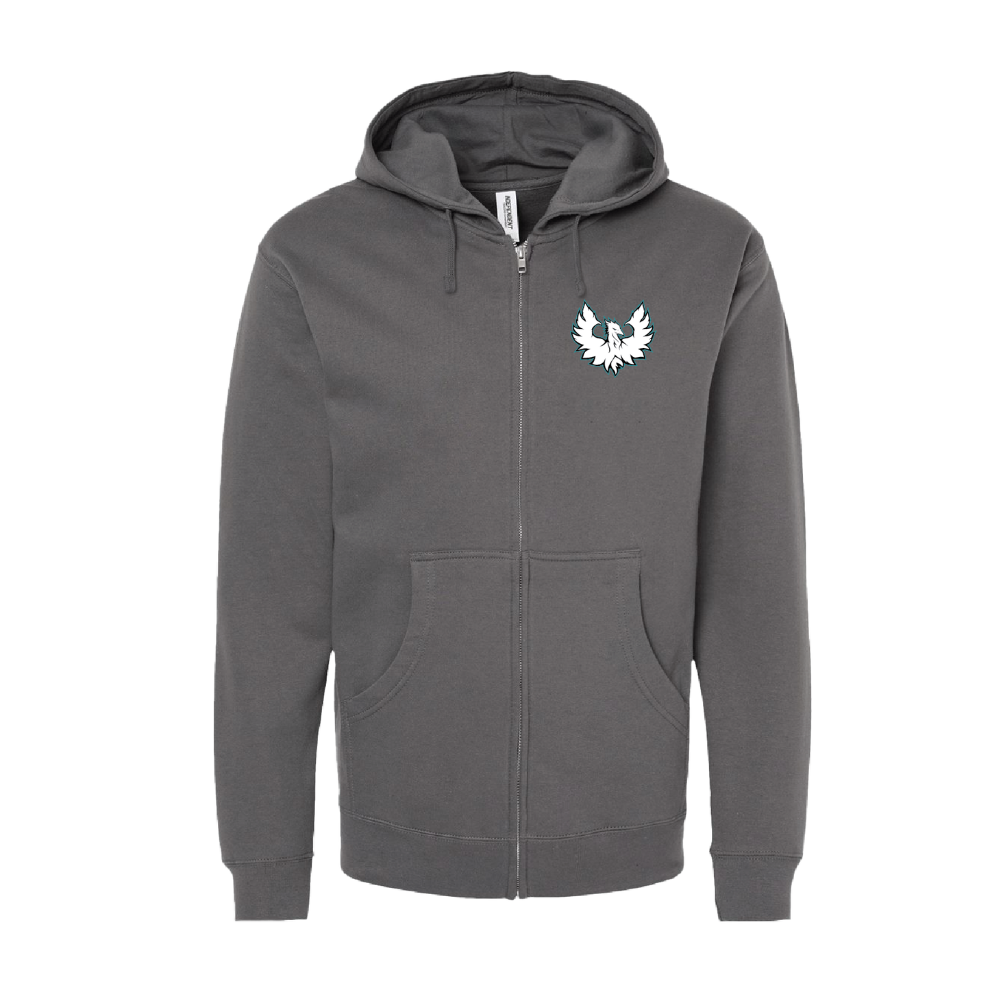 White Phoenix Logo - Adult Sponge Fleece Full-Zip Hoodie