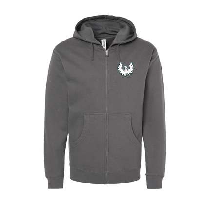 White Phoenix Logo - Adult Sponge Fleece Full-Zip Hoodie