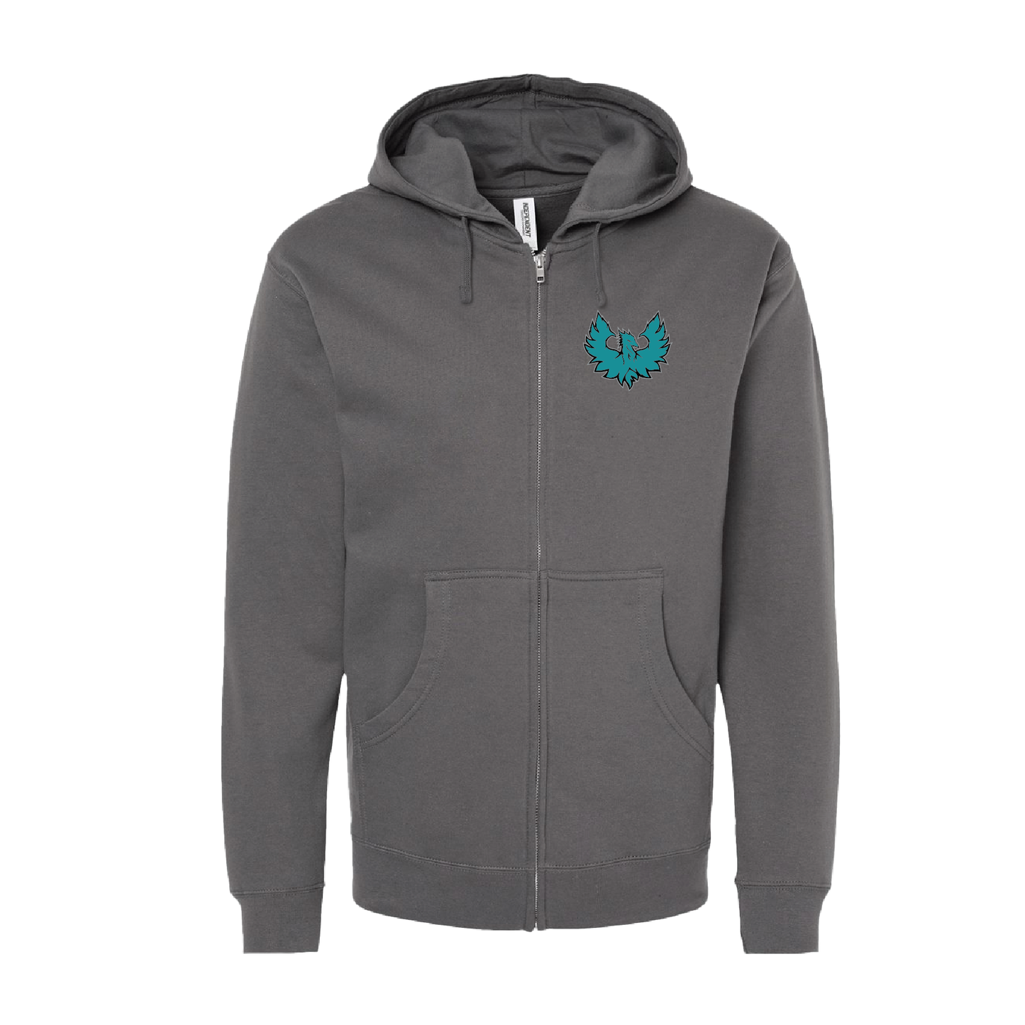 Teal Phoenix Logo - Adult Sponge Fleece Full-Zip Hoodie