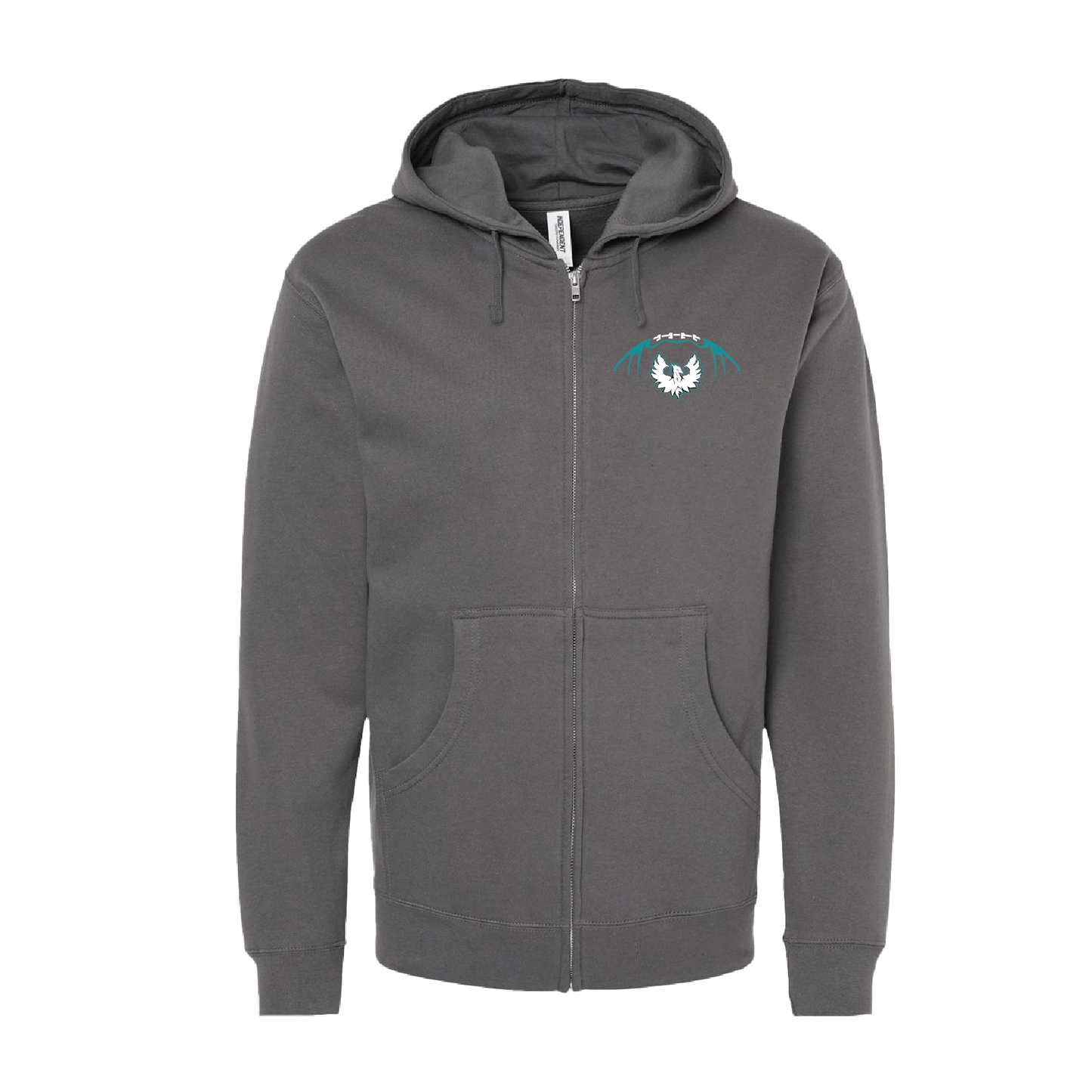Football W/White Phoenix Logo - Adult Sponge Fleece Full-Zip Hoodie