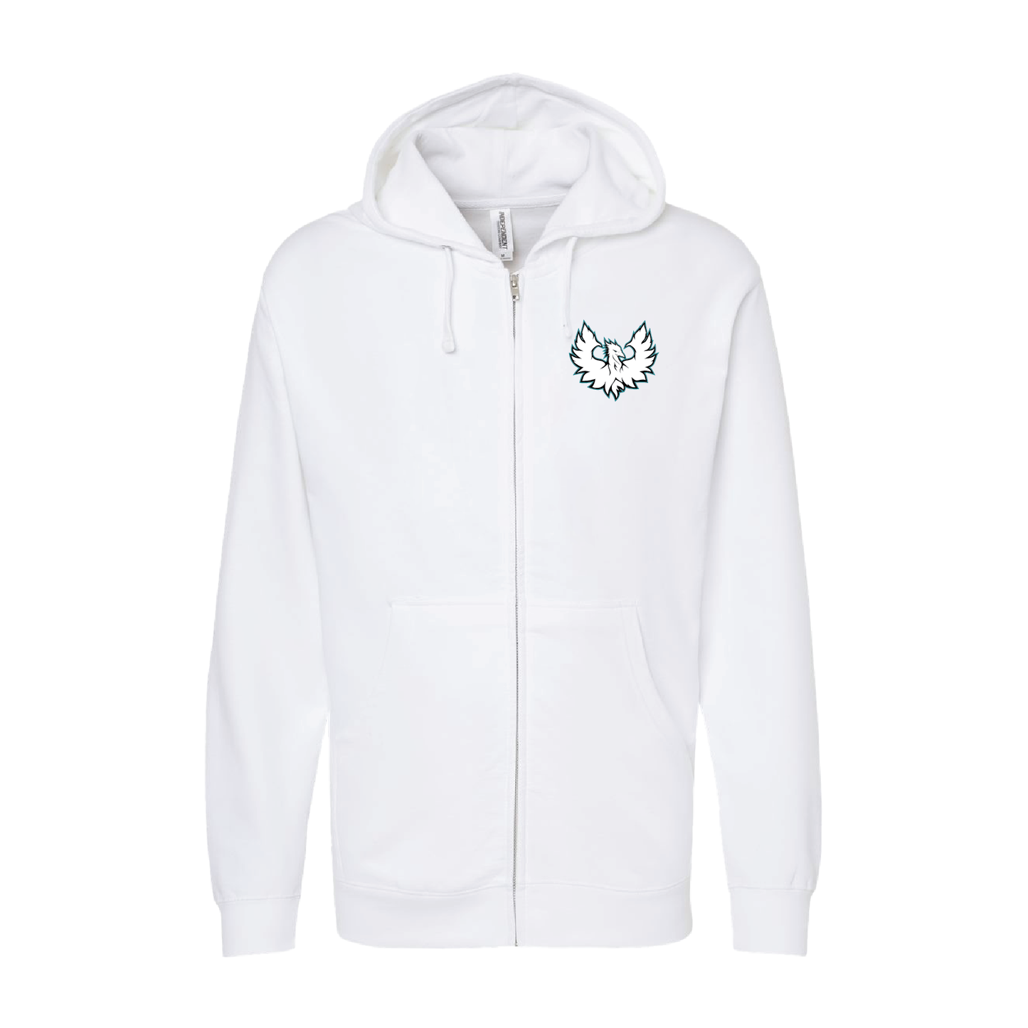 White Phoenix Logo - Adult Sponge Fleece Full-Zip Hoodie