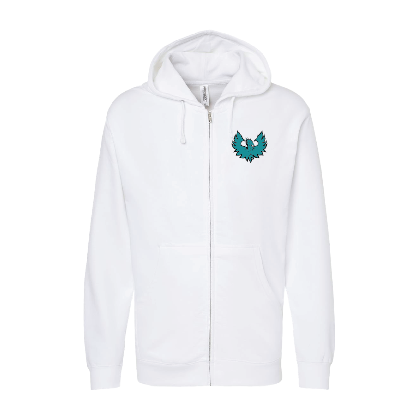 Teal Phoenix Logo - Adult Sponge Fleece Full-Zip Hoodie