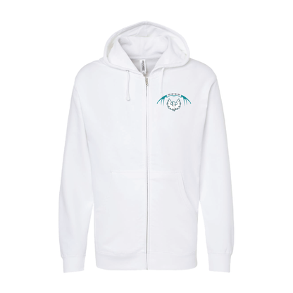 Football W/White Phoenix Logo - Adult Sponge Fleece Full-Zip Hoodie