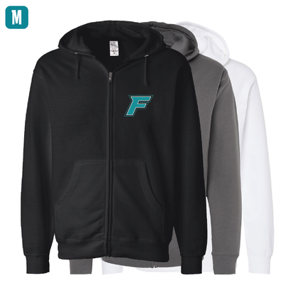 F Logo - Adult Sponge Fleece Full-Zip Hoodie