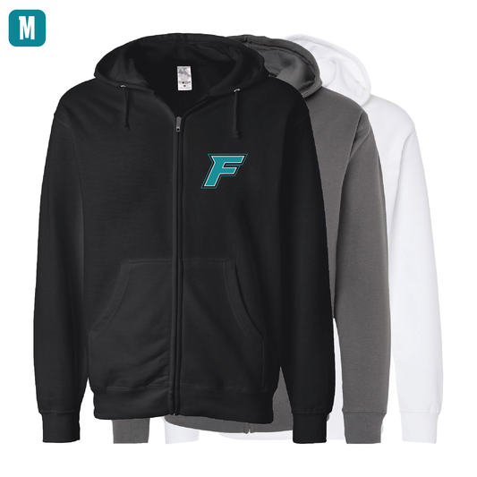 F Logo - Adult Sponge Fleece Full-Zip Hoodie