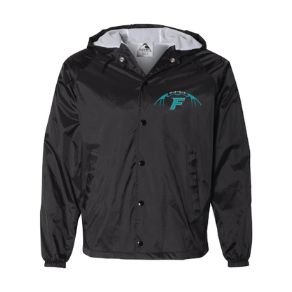 Football W/F Logo - Mens Hooded Coach's Jacket