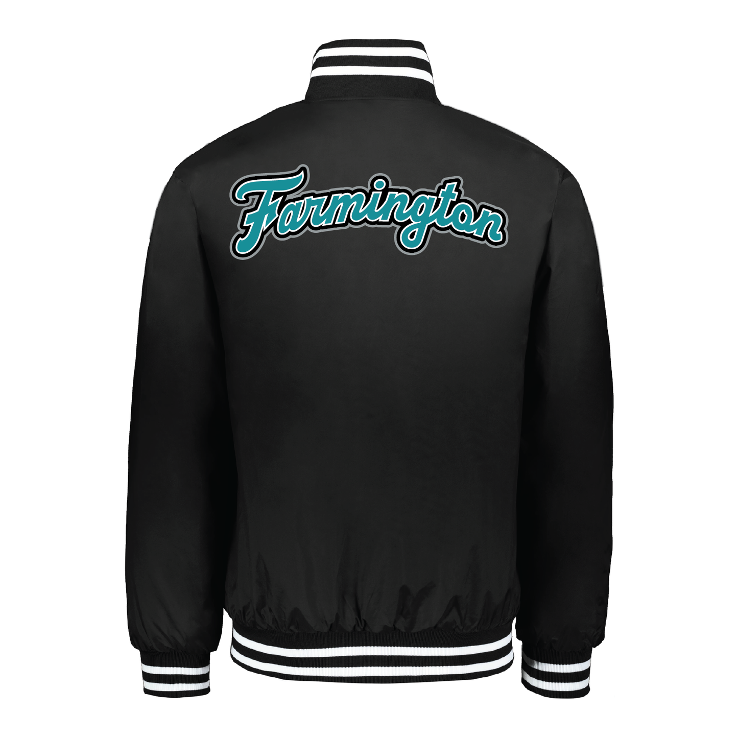 Football W/Teal Phoenix Logo - Mens Black Heritage Jacket