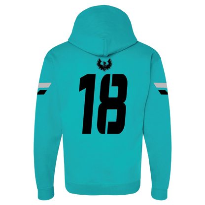 Teal Jersey Hoodie- Adult Hoodie