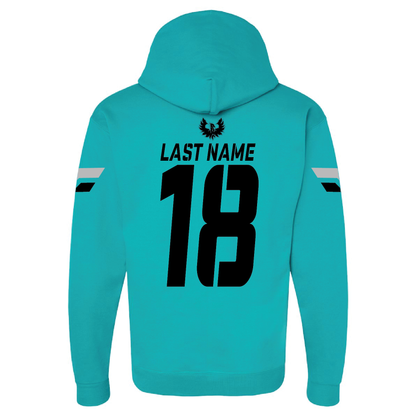 Teal Jersey Hoodie- Adult Hoodie