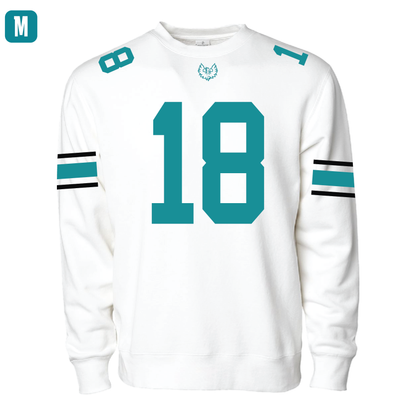 White Jersey - Adult Crewneck Sweatshirt