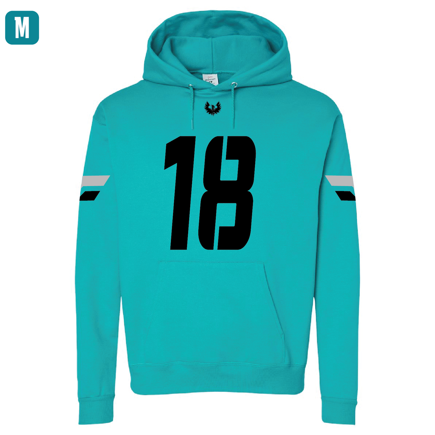 Teal Jersey Hoodie- Adult Hoodie