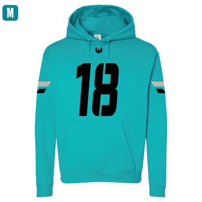 Teal Jersey Hoodie- Adult Hoodie