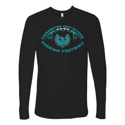Farmington High School Phoenix Football W/Teal Phoenix - Mens | Womens | Youth Long Sleeve T-Shirt