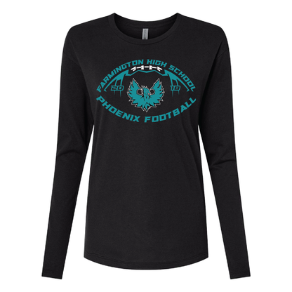 Farmington High School Phoenix Football W/Teal Phoenix - Mens | Womens | Youth Long Sleeve T-Shirt