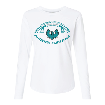 Farmington High School Phoenix Football W/Teal Phoenix - Mens | Womens | Youth Long Sleeve T-Shirt