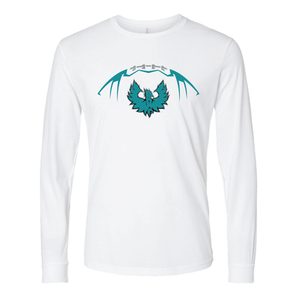 Football W/Teal Phoenix Logo - Mens | Womens | Youth Long Sleeve T-Shirt