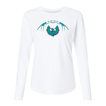 Football W/Teal Phoenix Logo - Mens | Womens | Youth Long Sleeve T-Shirt